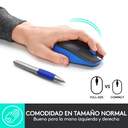 RATON LOGITECH M190 INALAMBRICO AZUL AMBIDIESTRO