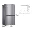 FRI. LG GSBV30PZXM 179x92x75 NF INOX