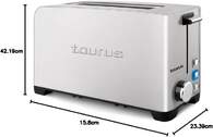 TOST. TAURUS MY TOAST LEGEND 1R LARGA INOX 1050W