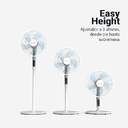 VENTILADOR PIE U.BLUE ZERMATT 3025W 25W MD DC