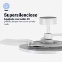 VENTILADOR TECHO U.BLUE DUSTER 7042W RETRAC DC BCO