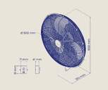 VENTILADOR MURAL ARTICA AVM110W20 110W 50 CM