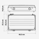 HORNILLO U.BLUE 7012 2F NEGRO BASE INOX C/TAPA