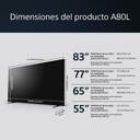 TV SONY 55%%%quot; XR55A80L UHD OLED 100HZ GOOGLE TV