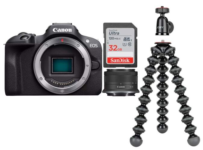 Pack C&aacute;mara mirrorless Canon EOS R100