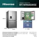 FRI. HISENSE RF749N4SWSE 179x92 FD NF INOX DISP ME