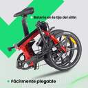 BICICLETA ELECTRICA YOUIN BK1900 OSLO CARBON/ROJA