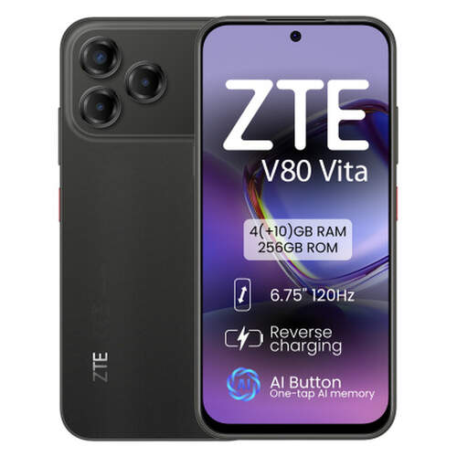 Smartphone ZTE V80 Vita 4/256 GB Midnight Black
