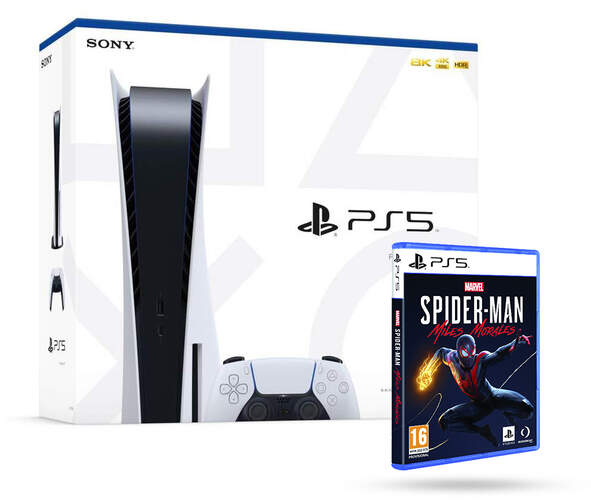 Consola Play Station 5 PS5 + Juego Spiderman Miles Morales (Chasis C)