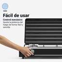 HORNILLO U.BLUE 7012 2F NEGRO BASE INOX C/TAPA