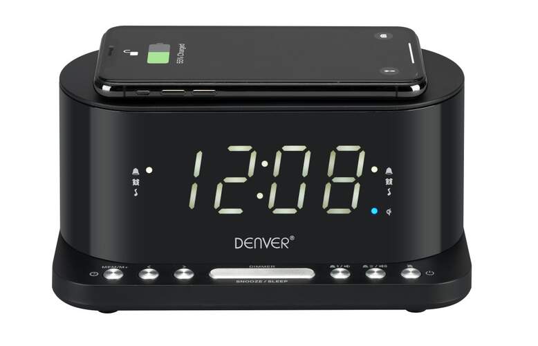 Radio Reloj Denver CRQ-110 Negro