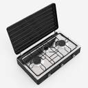 HORNILLO U.BLUE 7013 3F NEGRO. BASE INOX C/TAPA