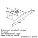 CAMP. BOSCH DWK98PR60 90CM 840m3h A  NEGRO IFY