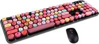 TECLADO RATON ELBE PTR-104 VINTAGE ROSA INALAM