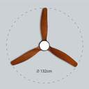 VENTILADOR TECHO UFESA NEPAL NEGRO/ROBLE 132CM LED