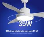 VENTILADOR TECHO ARTICA AVTECH36B BCO 36W 119 CM