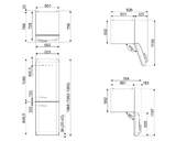 FRICOM. SMEG FAB32RCR5 50 STYLE 197x60 CREMA