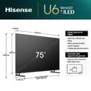 TV HISENSE 75%%%quot; 75U6NQ UHD MINILED ULED QLED