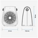 CALEFACT. U.BLUE BAVARO 4020B 2000W VERTICAL NEGRO