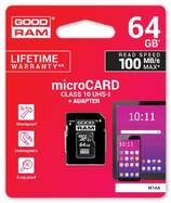 Tarjeta Memoria Micro SD Goodram M1AA-0640R12 64GB