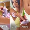DEPIL. PHILIPS BRE257/00 2VEL  4 ACC LUZ LED CABLE MORADO