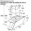 CAMP. BOSCH DWK81AN20 915m3h 80CM CRISTAL BLANCO