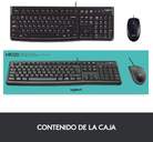 TECLADO RATON LOGITECH MK120 CON CABLE USB