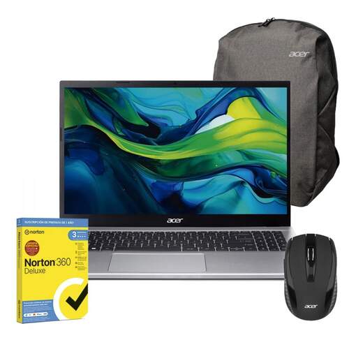 Ordenador port&aacute;til Acer Aspire con antivirus, rat&oacute;n y bolsa