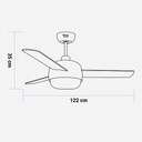 VENTILADOR TECHO U.BLUE VENTO6048BL DC 122CM WIFI