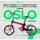 BICICLETA ELECTRICA YOUIN BK1900 OSLO CARBON/ROJA