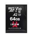 TARJ. MEM. GOODRAM MICRO SD 64GB UHS I U3 A2  ADAP