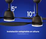 VENTILADOR TECHO ARTICA AVTECH18N NGR 18W 132 CM