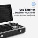 HORNILLO U.BLUE 7012 2F NEGRO BASE INOX C/TAPA