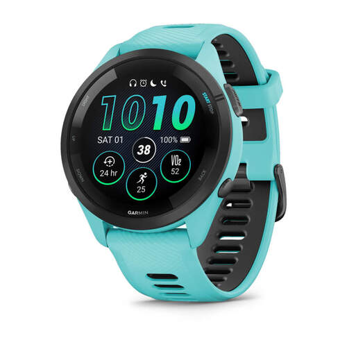 Smartwatch Garmin Forerunner 265 Negro y turquesa