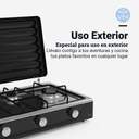 HORNILLO U.BLUE 7013 3F NEGRO. BASE INOX C/TAPA