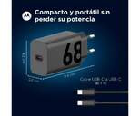 CARGADOR MOTOROLA 1XUSB C DE 68W CABLE USB C 1M