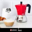 CAFET. ITALIANA MONIX INDUCTION INOX RED 9T