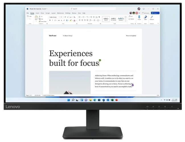 Monitor Lenovo 24" IPS L24-4E