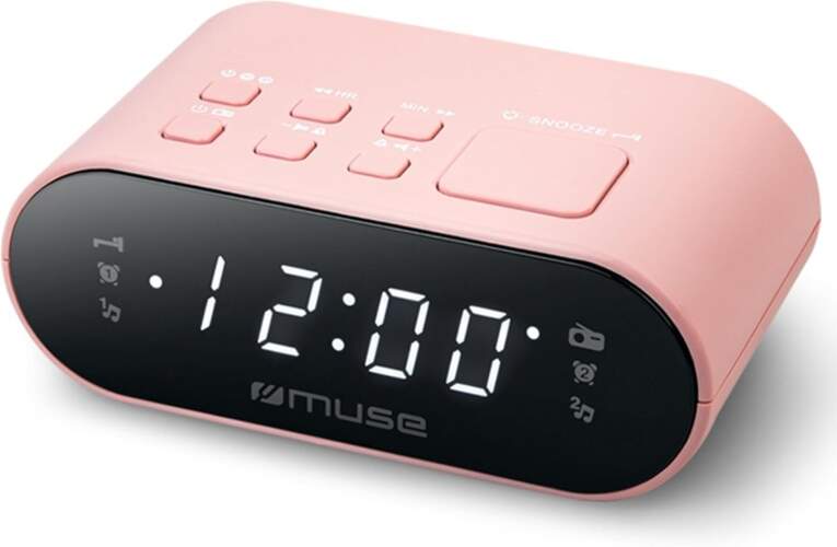 Radio reloj Muse M-10 CPK Rosa