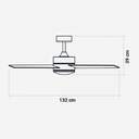 VENTILADOR TECHO U.BLUE BORA 4052BDC 132 DC LED