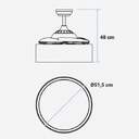 VENTILADOR TECHO U.BLUE JALOQUEWFW 104 DC LED PLE