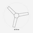 VENTILADOR TECHO U.BLUE BORA 4048WDC 118CM DC LED