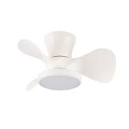 Ventilador Techo CristalRecord Moll, di&aacute;metro 55 cm, Temporizador, Luz CCT, Mando, Blanco