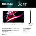 TV HISENSE 85%%%quot; 85UXKQ UHD MINILED X ULED QLED 144H