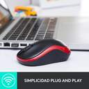 RATON LOGITECH M185 WIRELESS ROJO-NEGRO 910-002237