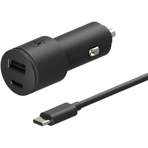 Cargador para el coche Motorola USB A + C