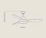 VENTILADOR TECHO ARTICA AVTECH36BM BCO MD 36W 119
