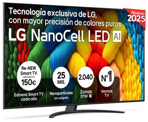 TV LG 75" DLED 75NANO81A6A