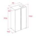 FRI. TEKA RLF74917GBK 178x91x67 NF CRIST NEGRO DSP