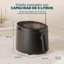 FREIDORA AIRE PRINCESS CYCLONE VISION 5L 1500W